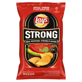 Lay's Strong Chipsy ziemniaczane karbowane o smaku ostrego chilli i limonki 130 g