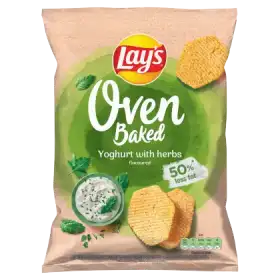 Lay's Oven Baked Pieczone formowane chipsy ziemniaczane o smaku jogurtu z ziołami 200 g