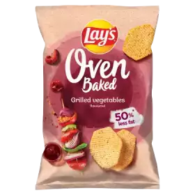 Lay's Oven Baked Pieczone formowane chipsy ziemniaczane o smaku grillowanych warzyw 125 g