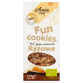 Ania Fun Cookies Bio fajne ciasteczka ryżowe 120 g