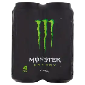 Monster Energy Gazowany napój energetyczny 4 x 500 ml