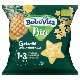BoboVita Bio Gwiazdki wielozbożowe wybornie ananasowe 1-3 lata 20 g