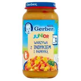 Gerber Junior Warzywa z indykiem i papryką po 12 miesiącu 250 g