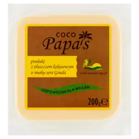 Coco Papa's Produkt z tłuszczem kokosowym o smaku sera Gouda 200 g