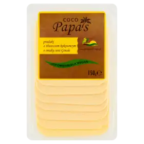 Coco Papa's Produkt z tłuszczem kokosowym o smaku sera Gouda w plasterkach 150 g