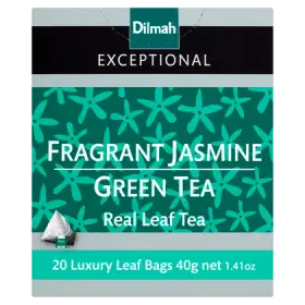Dilmah Exceptional Zielona herbata z kwiatami jaśminu 40 g (20 torebek)
