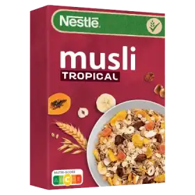 Nestlé Musli Tropical Płatki zbożowe z owocami tropikalnymi i orzechami 350 g