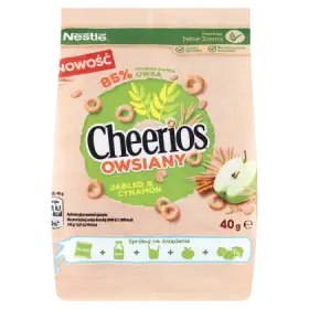 Nestlé Cheerios Owsiany Płatki śniadaniowe jabłko & cynamon 40 g