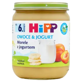 HiPP BIO Owoce & Jogurt Morele z jogurtem po 6. miesiącu 160 g