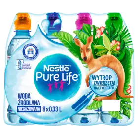 Nestlé Pure Life Woda źródlana niegazowana 8 x 0,33 l