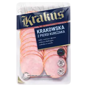 Krakus Kiełbasa krakowska z piersi kurczaka 80 g (2 x 40 g)