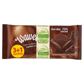 Wawel Czekolada gorzka 70% 3 sztuki i czekolada nadziewana miętowa 400 g (4 x 100 g)