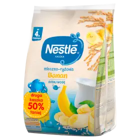 Nestlé Kaszka mleczno-ryżowa banan po 4. miesiącu 460 g (2 x 230 g)