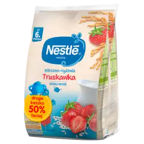 Nestlé Kaszka mleczno-ryżowa truskawka po 6. miesiącu 460 g (2 x 230 g)