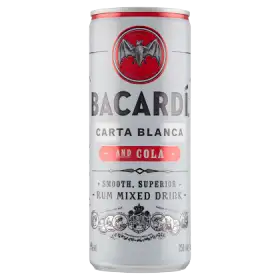 Bacardi Carta Blanca and Cola Napój spirytusowy 250 ml