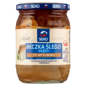 SEKO Beczka śledzi Filety po myśliwsku 550 g