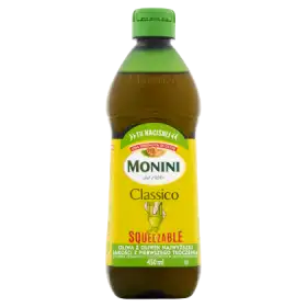 Monini Classico Squeezable Oliwa z oliwek najwyższej jakości z pierwszego tłoczenia 450 ml