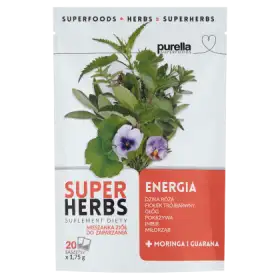 Purella Superfoods Superherbs Suplement diety energia 35 g (20 x 1,75 g)