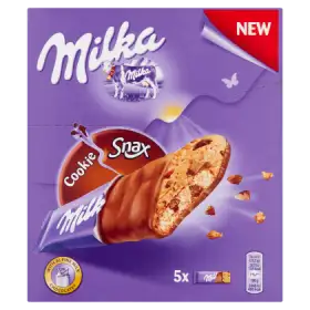 Milka Cookie Snax Ciastko z kawałkami czekolady 137,5 g (5 x 27,5 g)