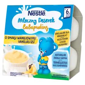 Nestlé Mleczny Deserek o smaku waniliowym dla niemowląt po 6. miesiącu 400 g (4 x 100 g)