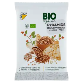 Popcrop Bio Piramidki gryczane Ekologiczne chipsy wielozbożowe bezglutenowe 25 g