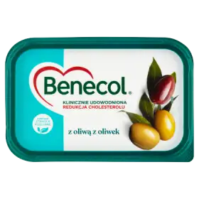 Benecol Tłuszcz do smarowania z dodatkiem stanoli roślinnych z oliwą z oliwek 400 g