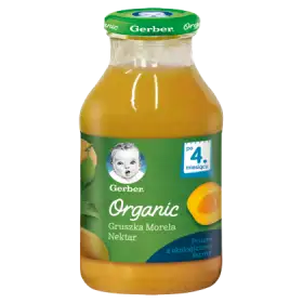Gerber Organic Nektar gruszka morela dla niemowląt po 4. miesiącu 200 ml