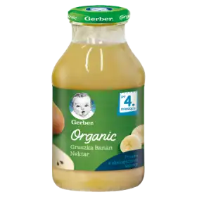 Gerber Organic Nektar gruszka banan dla niemowląt po 4. miesiącu 200 ml