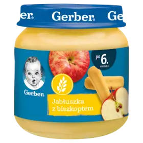Gerber Jabłuszka z biszkoptem dla niemowląt po 6. miesiącu 125 g