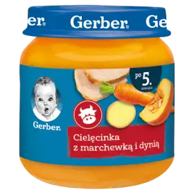 Gerber Cielęcinka z marchewką i dynią dla niemowląt po 5. miesiącu 125 g