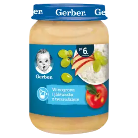 Gerber Winogrona i jabłuszka z twarożkiem dla niemowląt po 6. miesiącu 190 g