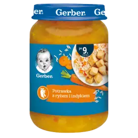 Gerber Potrawka z indykiem i ryżem dla niemowląt po 9. miesiącu 190 g