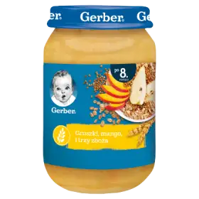 Gerber Gruszki mango i trzy zboża dla niemowląt po 8. miesiącu 190 g