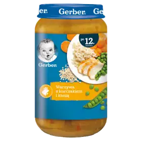 Gerber Warzywa z kurczakiem i kaszą dla dzieci po 12. miesiącu 250 g