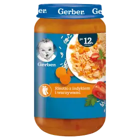 Gerber Risotto z indykiem i warzywami dla dzieci po 12. miesiącu 250 g