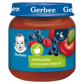 Gerber Jabłuszka z owocami leśnymi dla niemowląt po 4. miesiącu 125 g