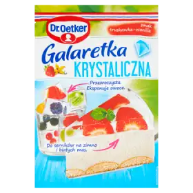 Dr. Oetker Galaretka krystaliczna smak truskawka-wanilia 77 g