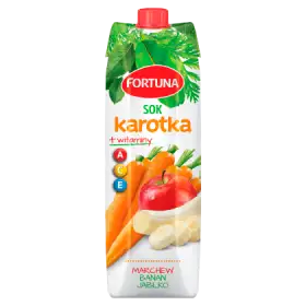 Fortuna Karotka Sok marchew banan jabłko + witaminy A C E 1 l