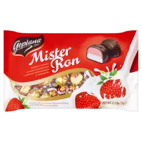 Solidarność Mister Ron Krem o smaku truskawkowym i krem śmietankowy w czekoladzie 1 kg
