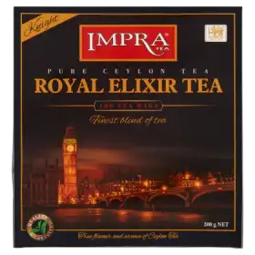 Impra Tea Royal Elixir Knight Czarna ekspresowa herbata cejlońska 200 g (100 x 2 g)