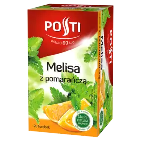 Posti Melisa z pomarańczą Herbatka ziołowo-owocowa 26 g (20 torebek)