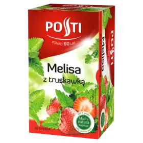 Posti Melisa z truskawką Herbatka ziołowo-owocowa 26 g (20 torebek)