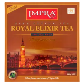 Impra Tea Royal Elixir Gold Czarna ekspresowa herbata cejlońska 200 g (100 x 2 g)