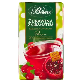 Bifix Premium Herbatka owocowa żurawina z granatem 40 g (20 x 2 g)