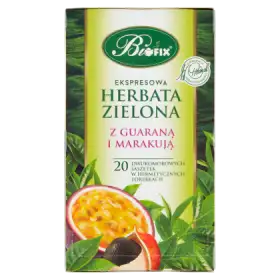 Bifix Ekspresowa herbata zielona z guaraną i marakują 40 g (20 x 2 g)