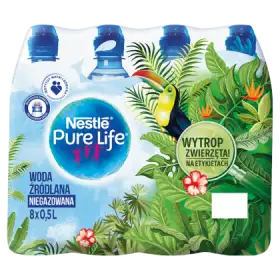 Nestlé Pure Life Tropiciele woda źródlana niegazowana 8 x 0,5 l
