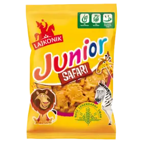 Lajkonik Junior Safari Drobne pieczywo o smaku waniliowym 125 g