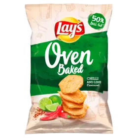 Lay's Oven Baked Pieczone formowane chipsy ziemniaczane o smaku chilli i limonki 125 g