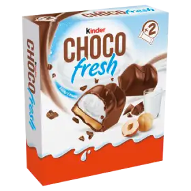Kinder Chocofresh Mleczna czekolada z mlecznym i orzechowym nadzieniem 41 g (2 sztuki)