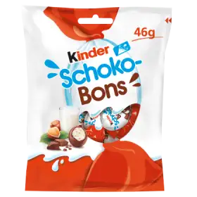 Kinder Schoko-Bons Czekoladki z mlecznej czekolady z nadzieniem mlecznym i orzechami 46 g
